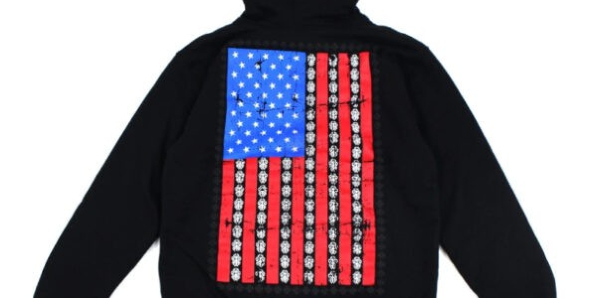 Chrome Hearts American Flag Fleece Hoodie