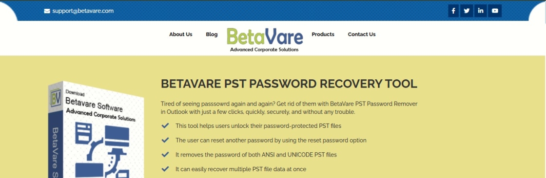 BetaVare PST Password Recovery Tool Cover Image