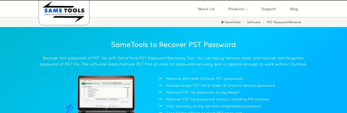 SameTools PST Password Recovery Software Cover Image