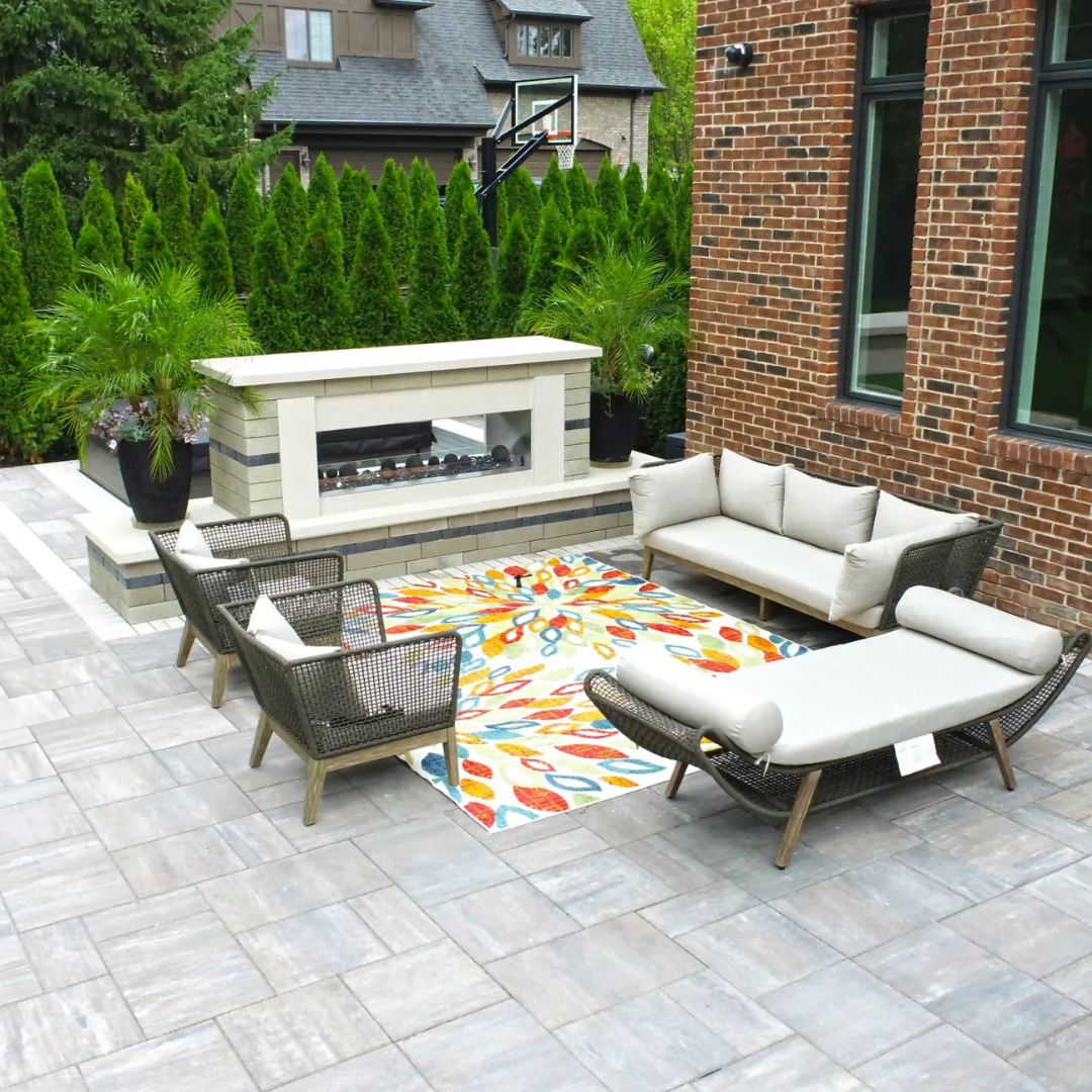 Outdoor Fireplace Installation in Michigan | Luxury Resorts Design & Build